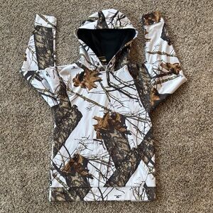 Men’s Small Energy Zone Polyester White Winter Camo Hoodie
